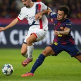 Vitinha et le PSG ont fait fort à Barcelone KEYSTONE/AP/Emilio Morenatti
